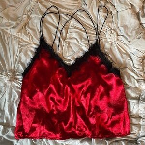 Red crop top